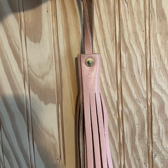 Peach Fuzz Leather Tassel Keychain from Go forth Goods - Picture 2 of 2